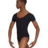 Capezio SHORT SLEEVE LEOTARDS W/ ROUND NECKLINE -Fashion Clothing Store 10390m blk f 1 1