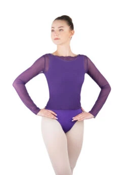 Natasha Mesh Top-Viola