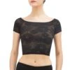 Repetto Rosette Lace Cropped Top 1 Repetto Rosette Lace Cropped Top -Fashion Clothing Store D0685 410 P1