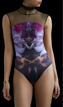 Magnolia High Neck Cut Hand Made In Italy- New Arrival- Will Go Fast