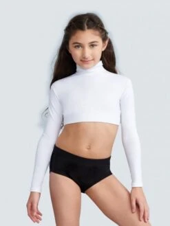 Capezio Turtleneck Long Sleeve Top - Girls -Fashion Clothing Store capezio turtleneck long sleeve top girls white tb107c h