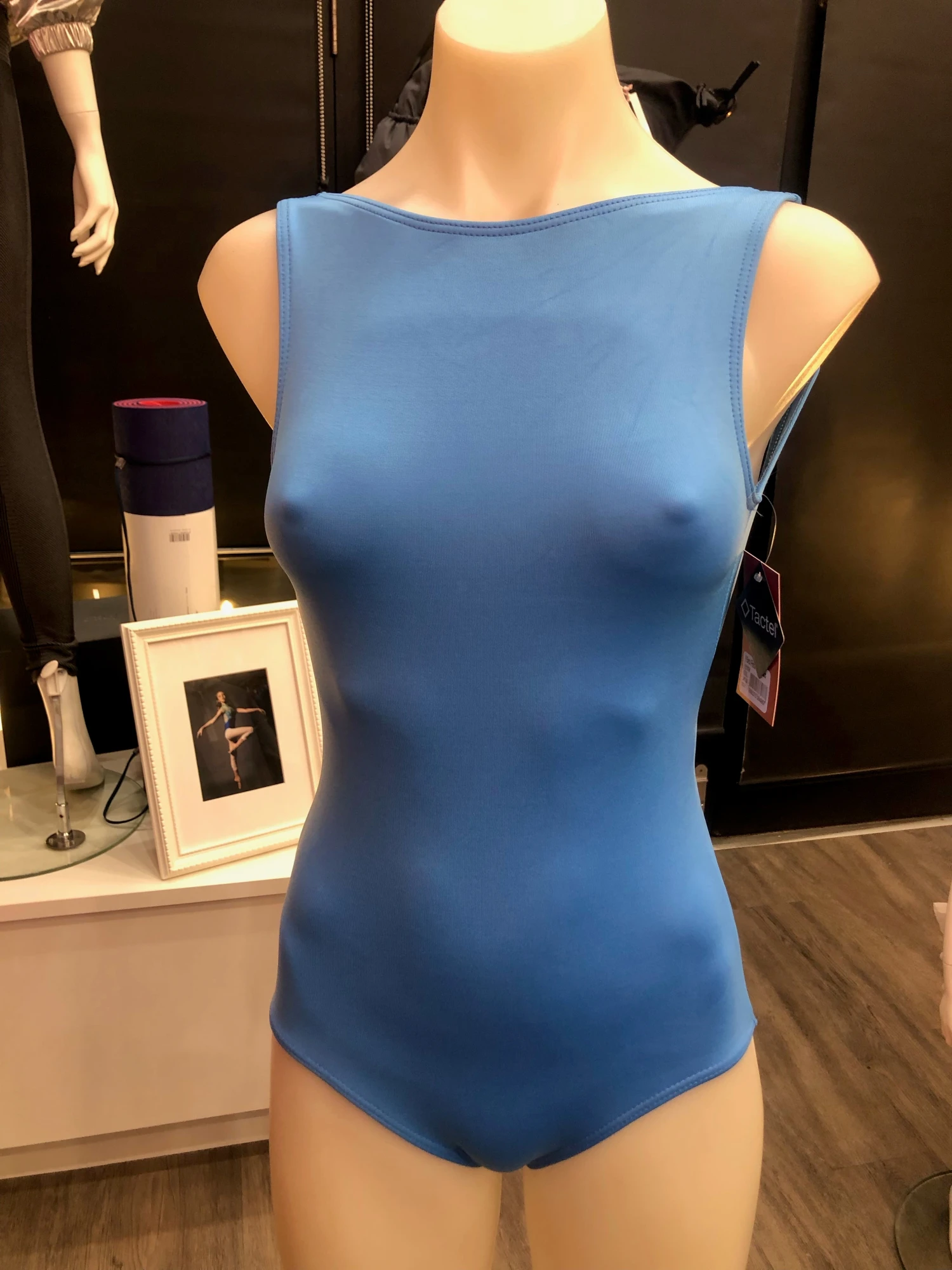 Capezio Studioline Deep V-back Tank Leotard- Woman Cobalt Blue 3 Capezio Studioline Deep V-back Tank Leotard- Woman Cobalt Blue