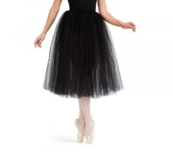 Repetto Rehearsal Tulle Skirt-Black