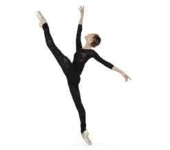 Repetto Long Sleeves Top In Rosette Lace-Black -Fashion Clothing Store look44 p1 2