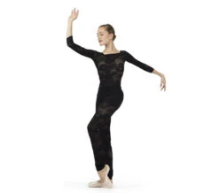 Repetto Long Sleeves Top In Rosette Lace-Black -Fashion Clothing Store look44 p3 2